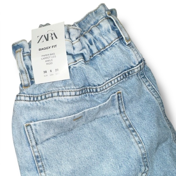 NWT ZARA Paper Bag Carrot Ankle Rigid Leg Blogger Fav. - Picture 14 of 16